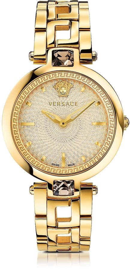 versace gold watch women's.